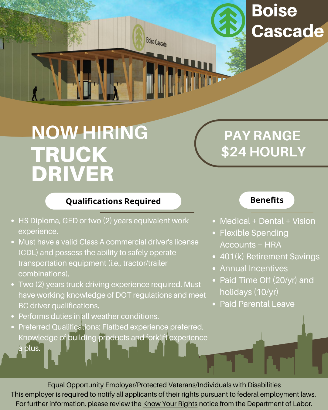 Boise Cascade - Truck Driver  job flyer